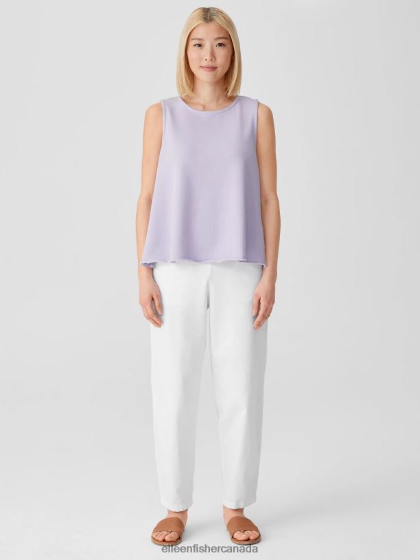 EILEEN FISHER Lightweight Organic Cotton Terry Tank Easy Fit Basic Length Women WISTERIA Clothing 024FN61