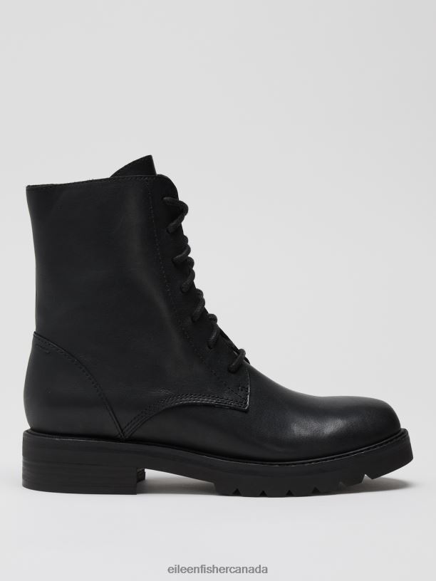 EILEEN FISHER Coin Leather Bootie Women BLACK Shoes 024FN1083