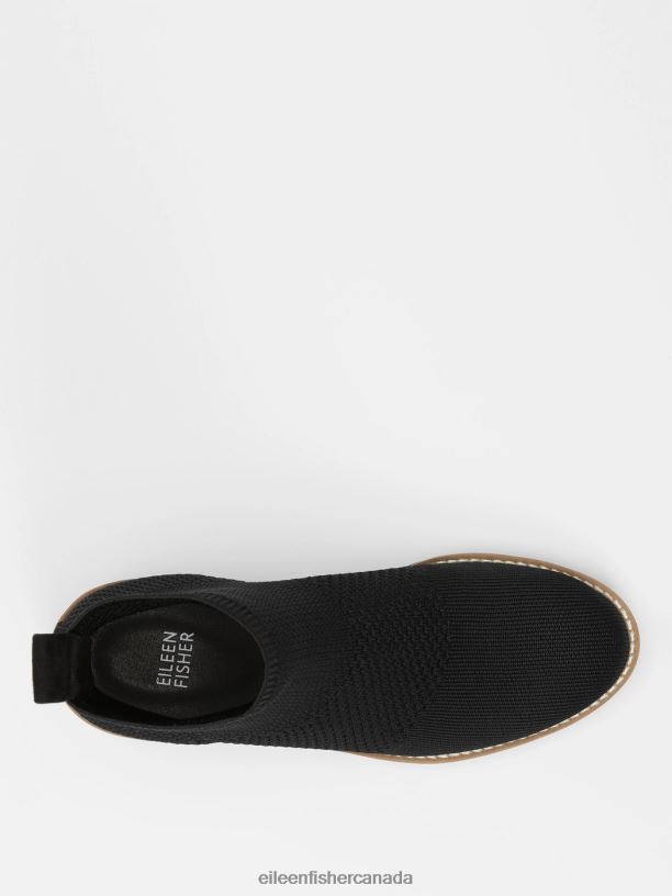 EILEEN FISHER London Recycled Stretch Knit Bootie Women BLACK Shoes 024FN1084