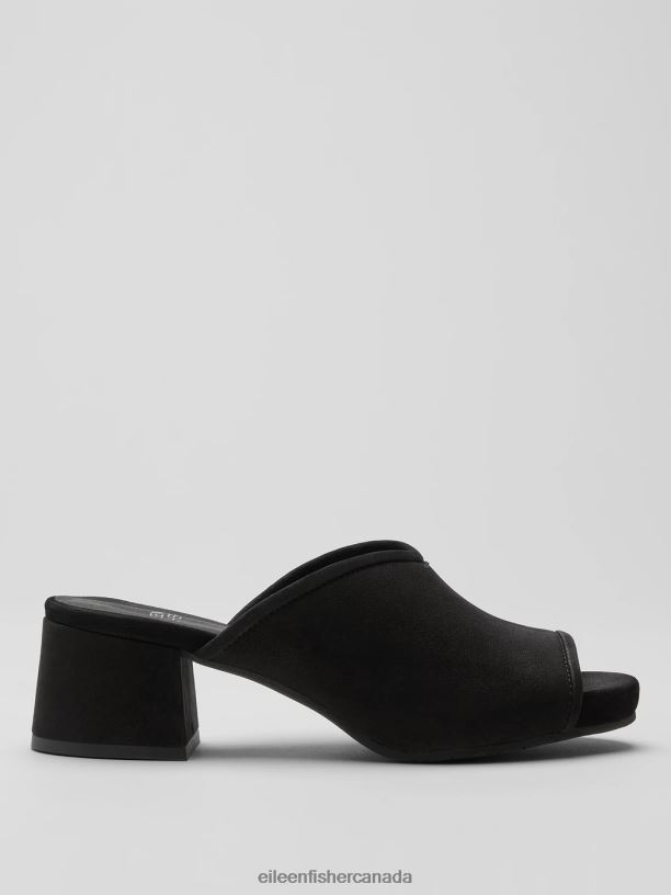 EILEEN FISHER Fala Tumbled Nubuck Mule Women BLACK Shoes 024FN1047