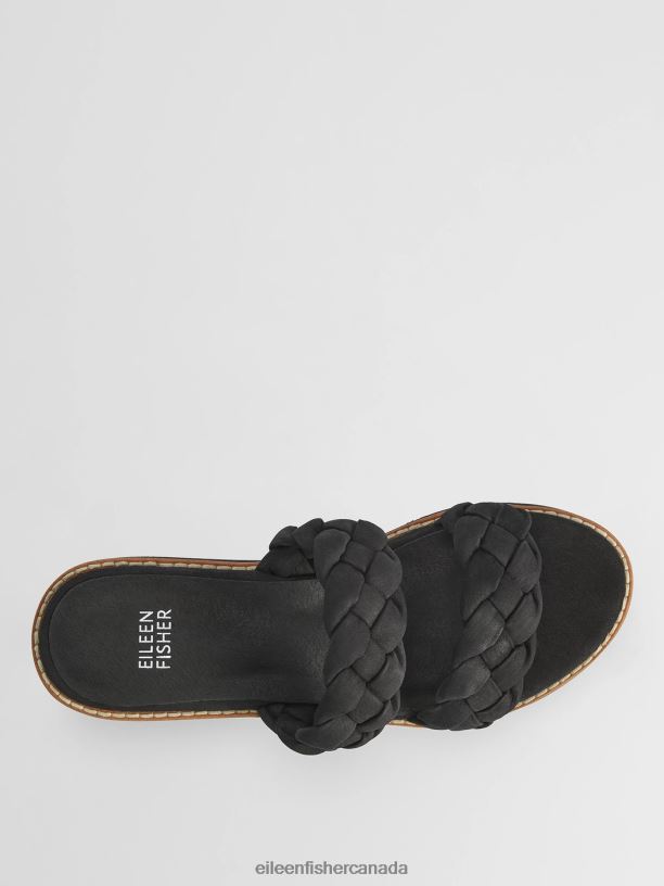 EILEEN FISHER Loop Platform Wedge Sandal Women BLACK Shoes 024FN1052