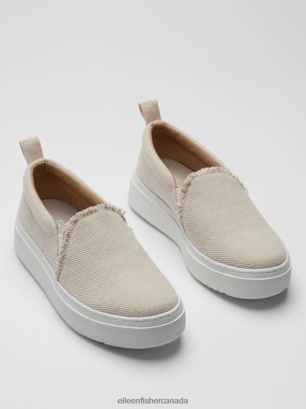 EILEEN FISHER Pall Linen Twill Platform Sneaker Women NATURAL Shoes 024FN1060
