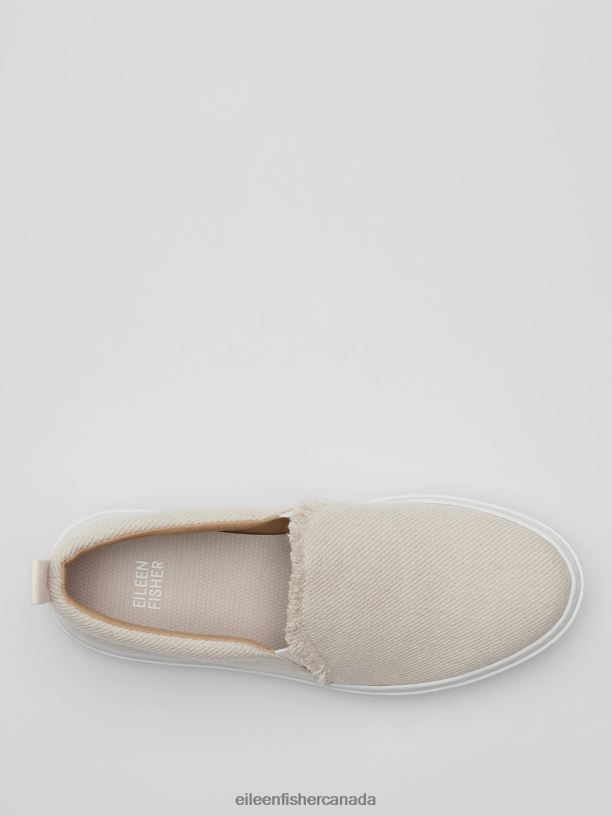 EILEEN FISHER Pall Linen Twill Platform Sneaker Women NATURAL Shoes 024FN1060