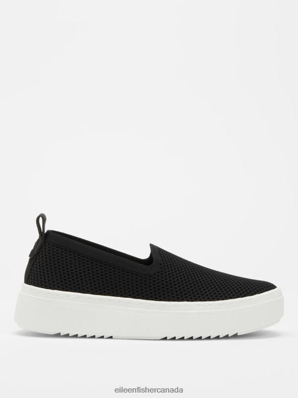 EILEEN FISHER Prosper Platform Sneaker in Recycled Stretch Knit Women BLACK Shoes 024FN1063